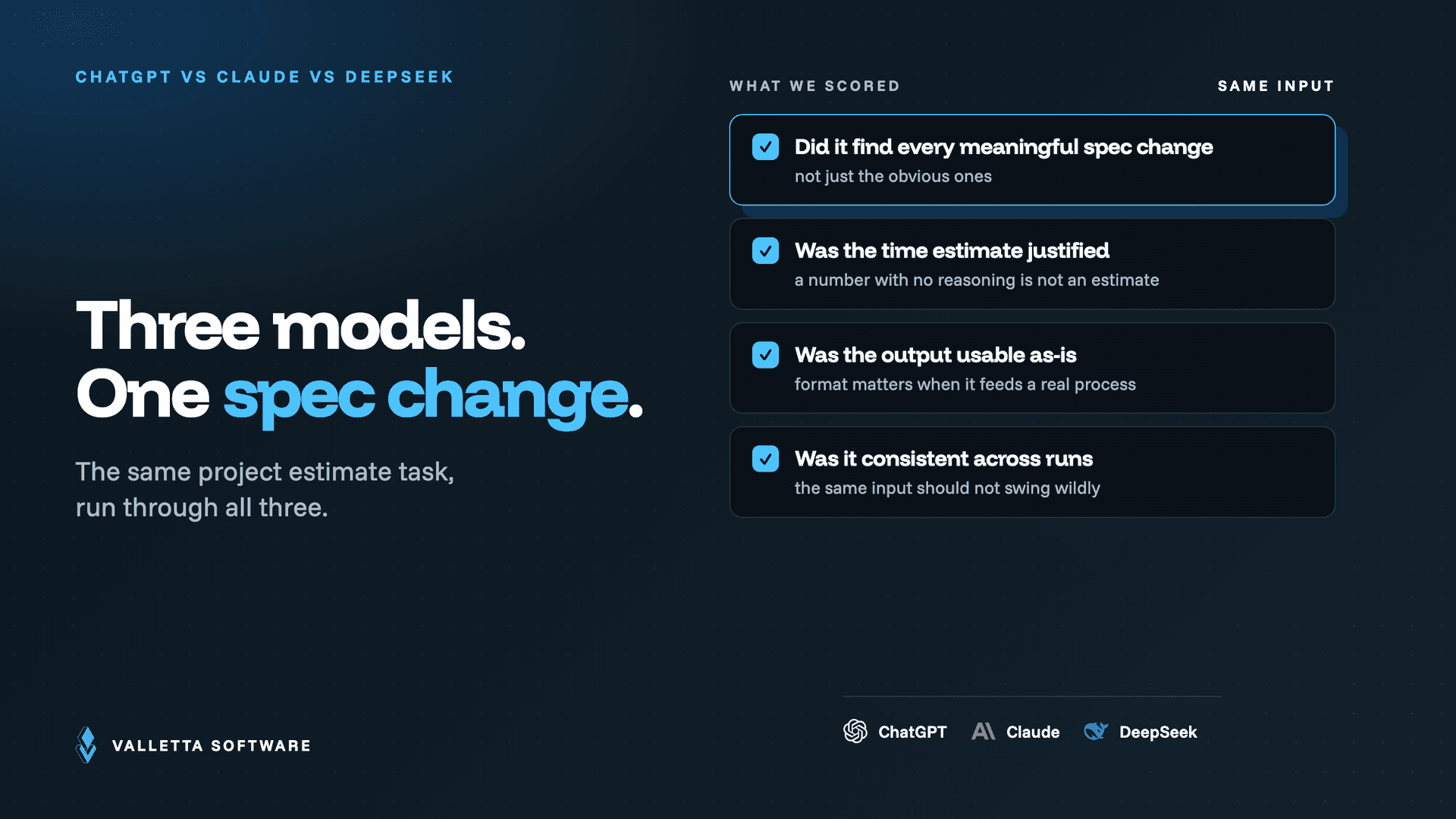 ChatGPT vs Claude vs DeepSeek: Project Estimate Automation