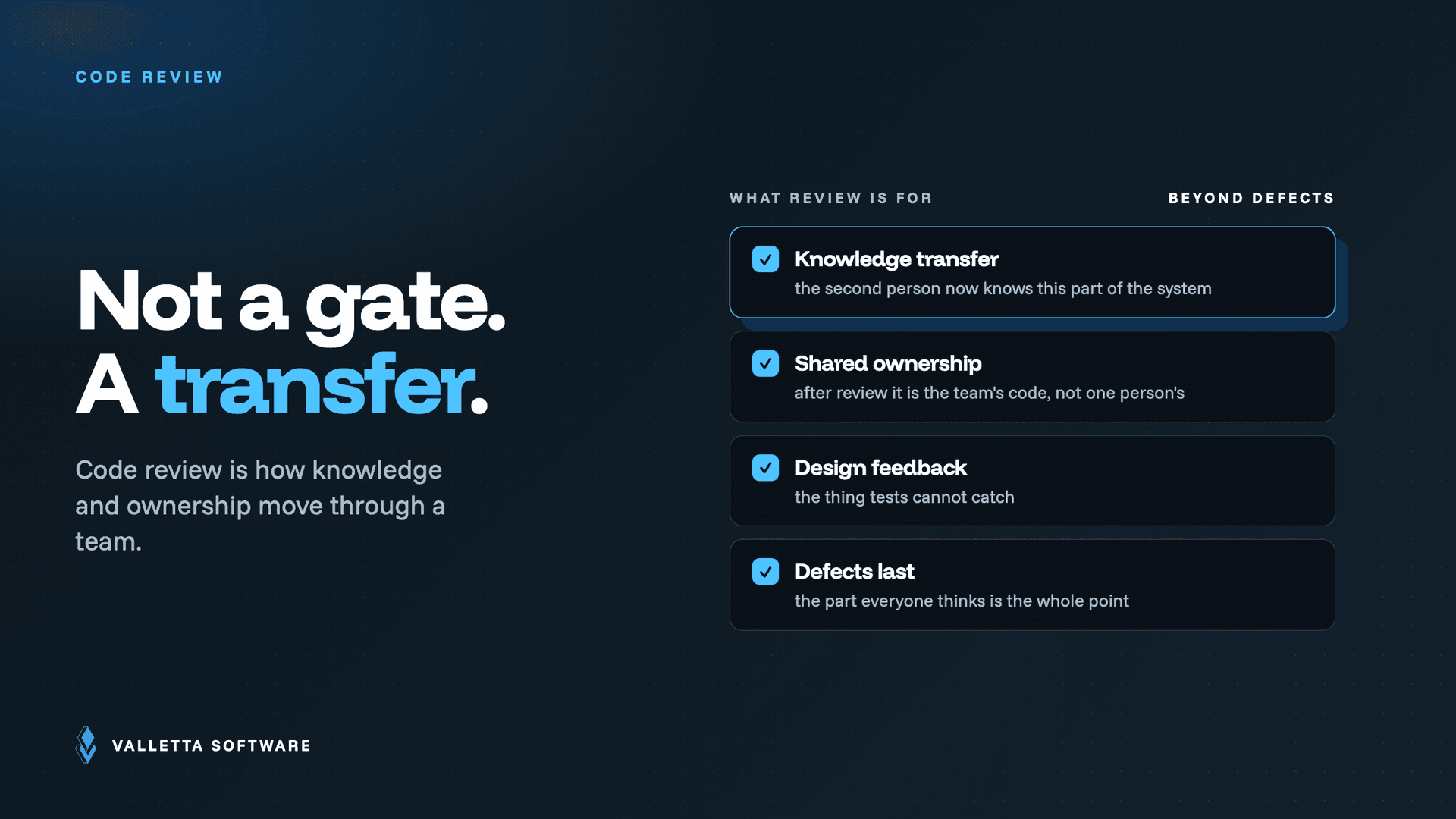 What is code review?